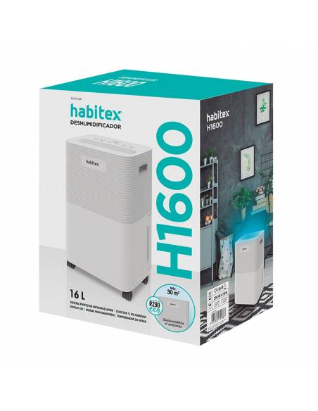 Deshumidificador H-1600 con extracción 16 l./día. Habitex