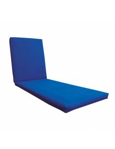 Cojín cama para jardín en textilene azul