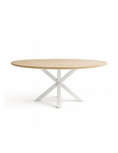 Mesa Comedor Ovalada - 140x80x75 cm - Modelo Stacy - Hibuhome