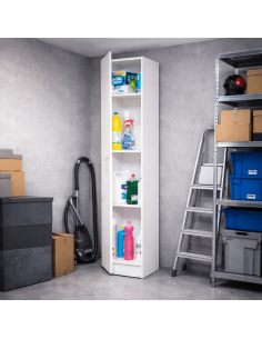 Armario Escobero Multiusos 180x37x37cm 1 Puerta con Baldas - SBRICO