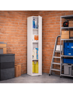 Armario Alto Multiusos - 180x40x35 cm - 4 Baldas Turín - PITARCH