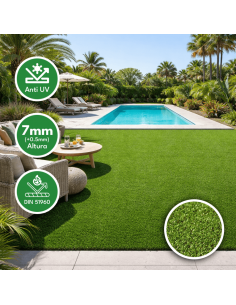 Césped Artificial de 7 mm Rollo 2 m de Ancho PVPm2 - JARBRIC 2