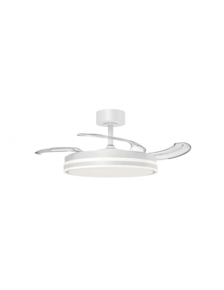 Ventilador de Techo LED Küken Blanco con Aspas Retráctiles 107 cm