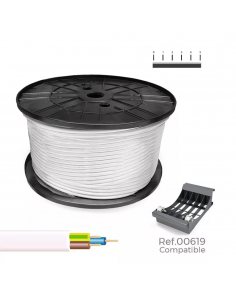 Manguera Eléctrica H05VV-F 3x1,5 mm Blanca 250 m Bobina