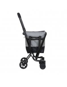Carro de la Compra Easy Go Plegable 4 Ruedas Giratorias Ligero Gris 2