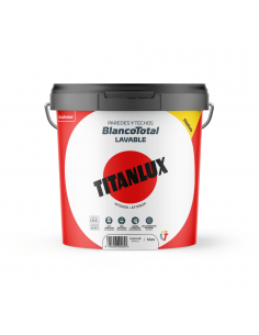 Pintura plástica Titanlux blanco total mate interior y exterior lavable 4L y 14L
