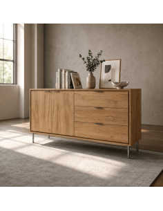 Aparador Sforza Roble Natural 160 cm HibuHome | Envío Gratis