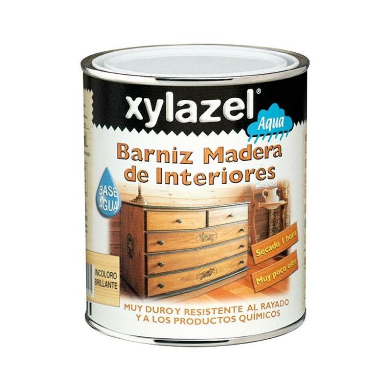 BARNIZ XYLAZEL BRILLANTE AL AGUA - 750ML - INCOLORO - INTERIOR