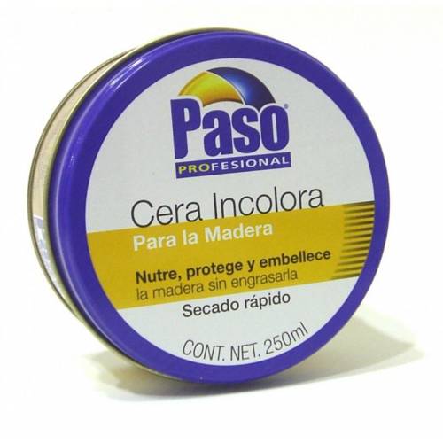 CERA INCOLORA PASO - 250ML - MADERA