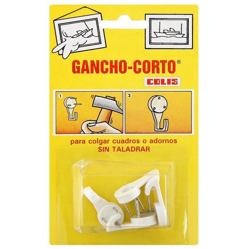 GANCHO CORTO COLIS - AGUANTA HASTA 4 KG