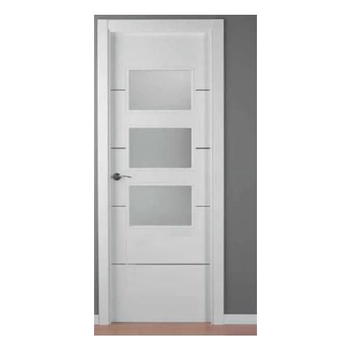 PUERTA EN BLOCK LACADA BLANCA  - MODELO 100 3V 203X62.5 CERCO 9