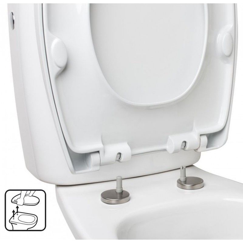Tapa WC, Medidas 40.4 x 35.6 cm, Fabricada en Polipropileno Blanco