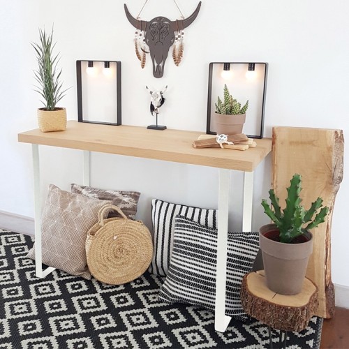 Pata Rectangular de Estilo Industrial de Acero - REI - Blanco 2