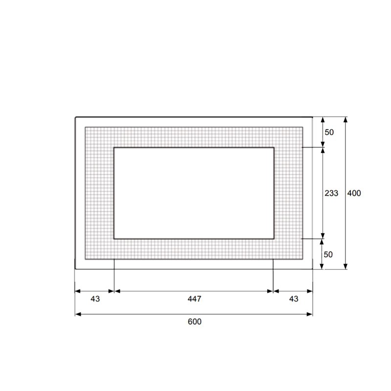 Remle – Embellecedor marco microondas 60x40 cm – blanco