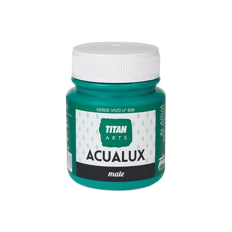 Pintura Acrílica Acualux - TITANLUX - Verde vivo mate 100 ml