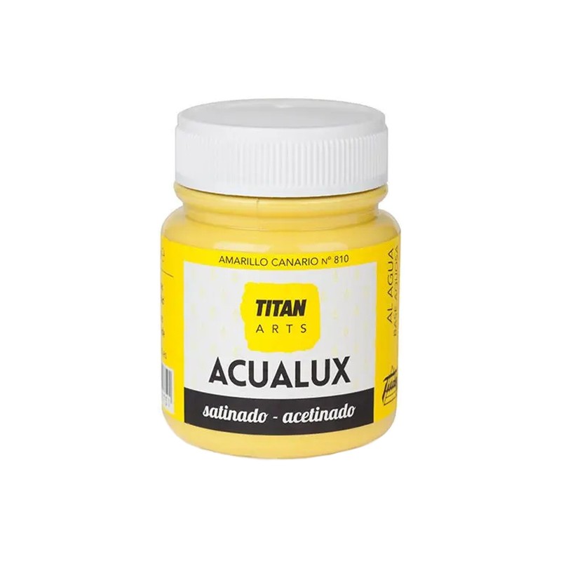 Pintura Acrílica Acualux - TITANLUX - Amarillo canario satinado 100 ml