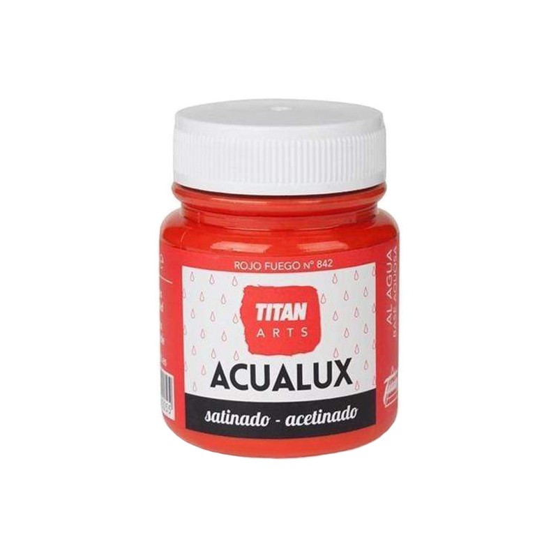 Pintura Acrílica Acualux - TITANLUX - Rojo fuego satinado 100 ml