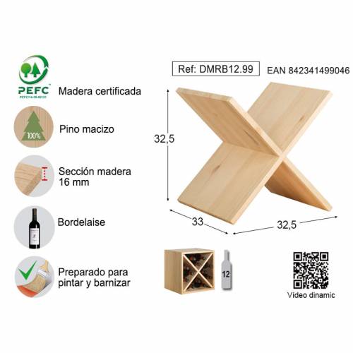 ASTIGARRAGA KIT LINE Aspa Accesorio para Estantería Modular de Cubos  Dinamic, Madera Maciza Pino : : Hogar y cocina