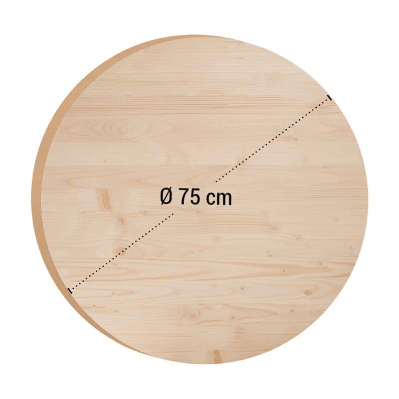 Tablero redondo de madera maciza de haya Ø50x2,5 cm - referencia