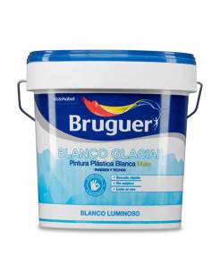 PINTURA PLASTICA BLANCO GLACIAR BRUGUER - 4L y 15L BLANCO MATE - INTERIOR